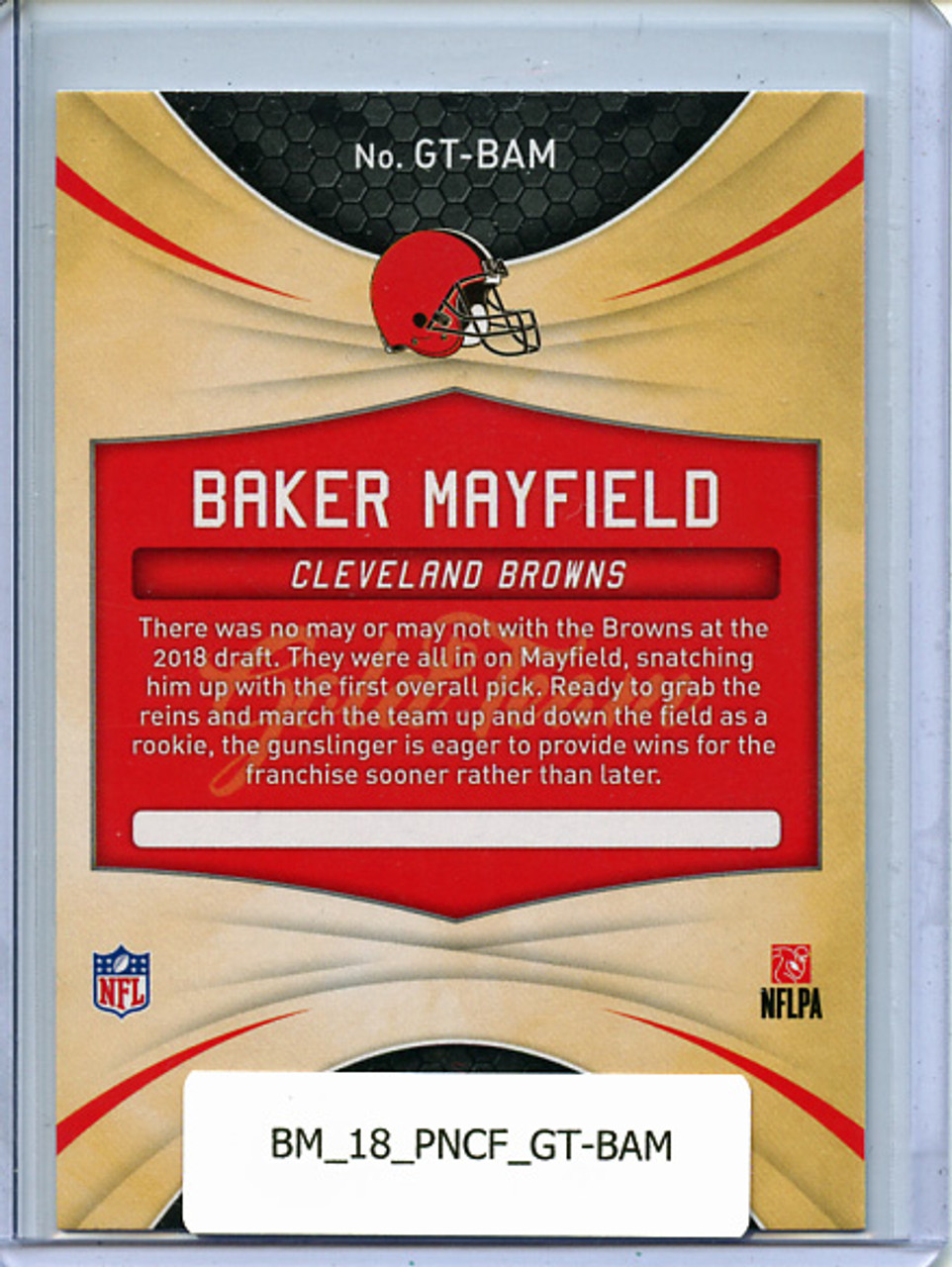 Baker Mayfield 2018 Certified, Gold Team #GT-BAM