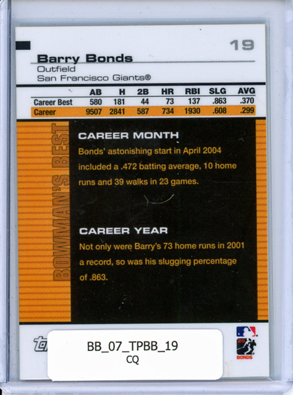 Barry Bonds 2007 Bowman's Best #19 (CQ)