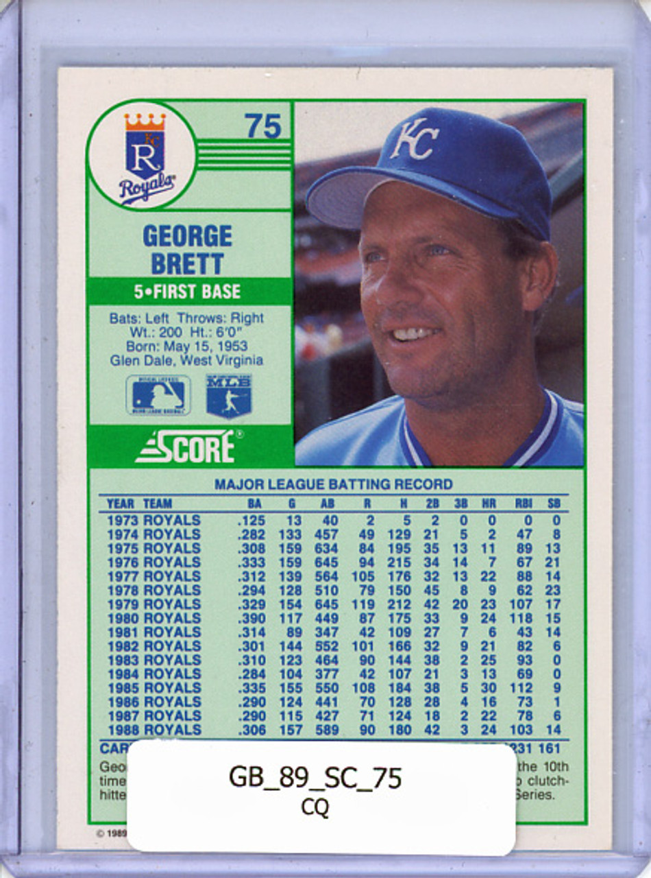 George Brett 1989 Score #75 (CQ)