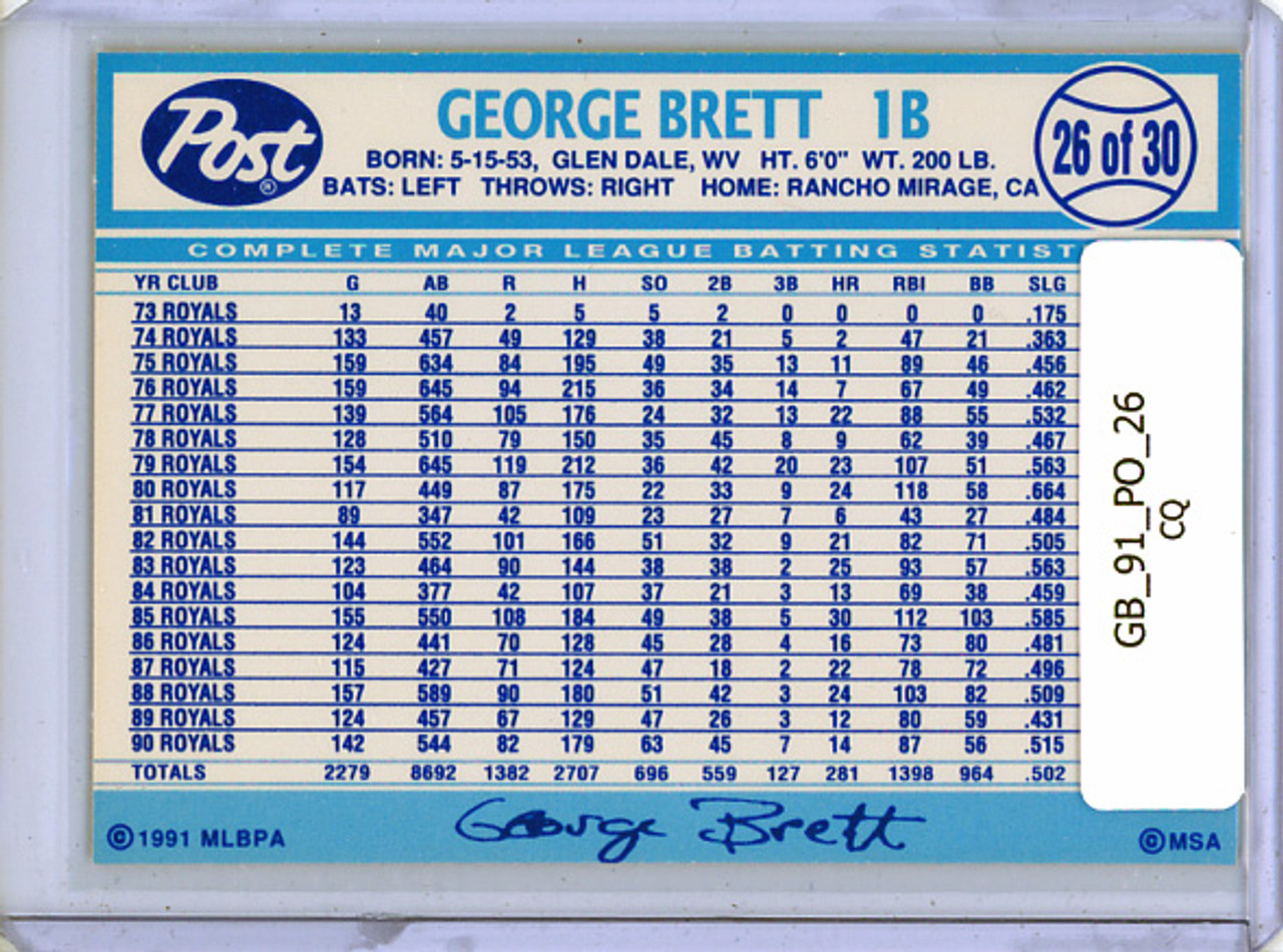 George Brett 1991 Post #26 (CQ)