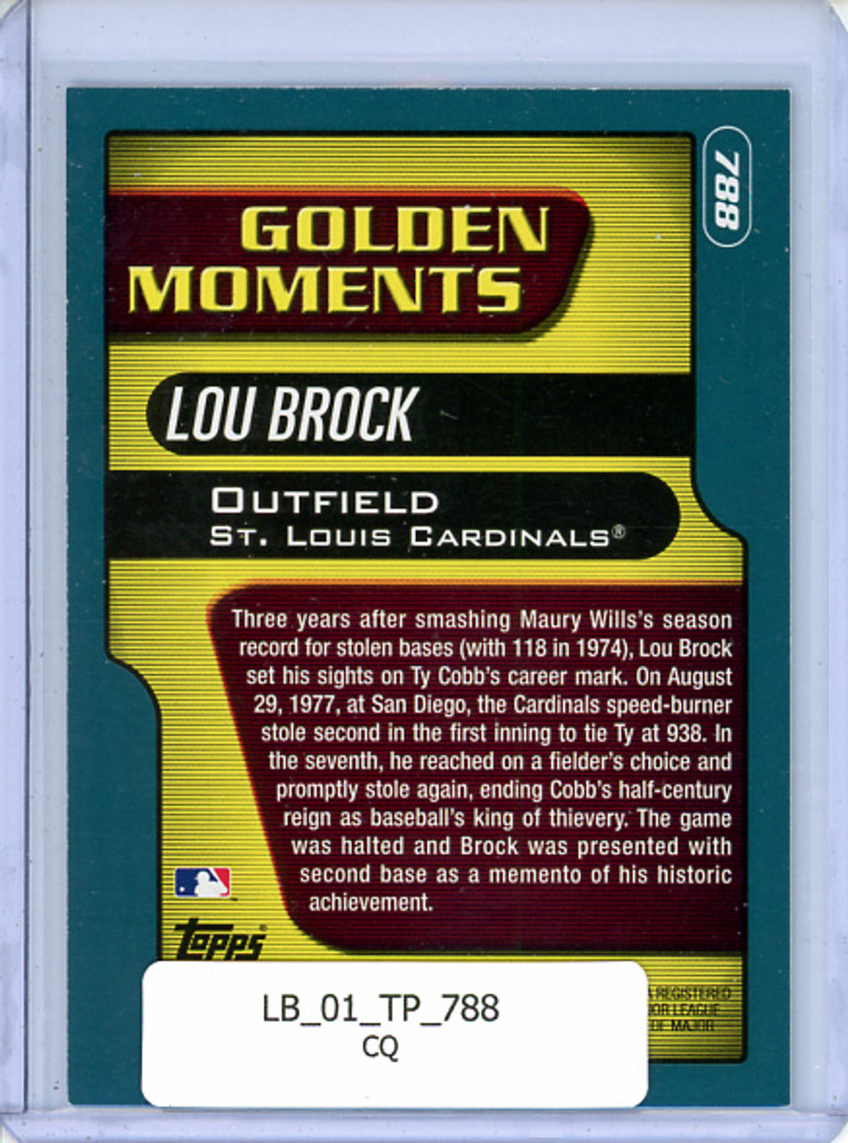 Lou Brock 2001 Topps #788 Golden Moments (CQ)