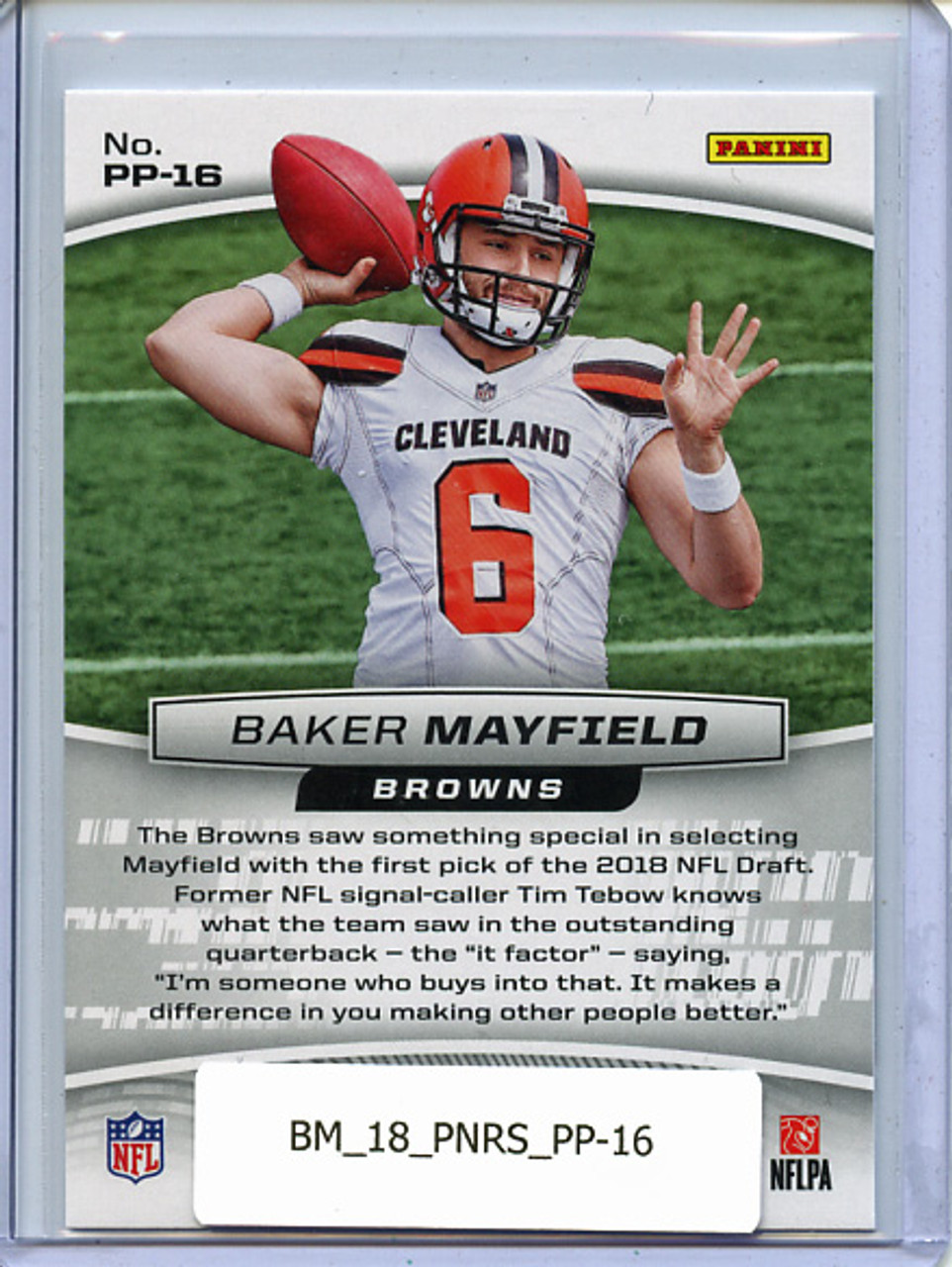 Baker Mayfield 2018 Rookies and Stars, Precision Passers #PP-16