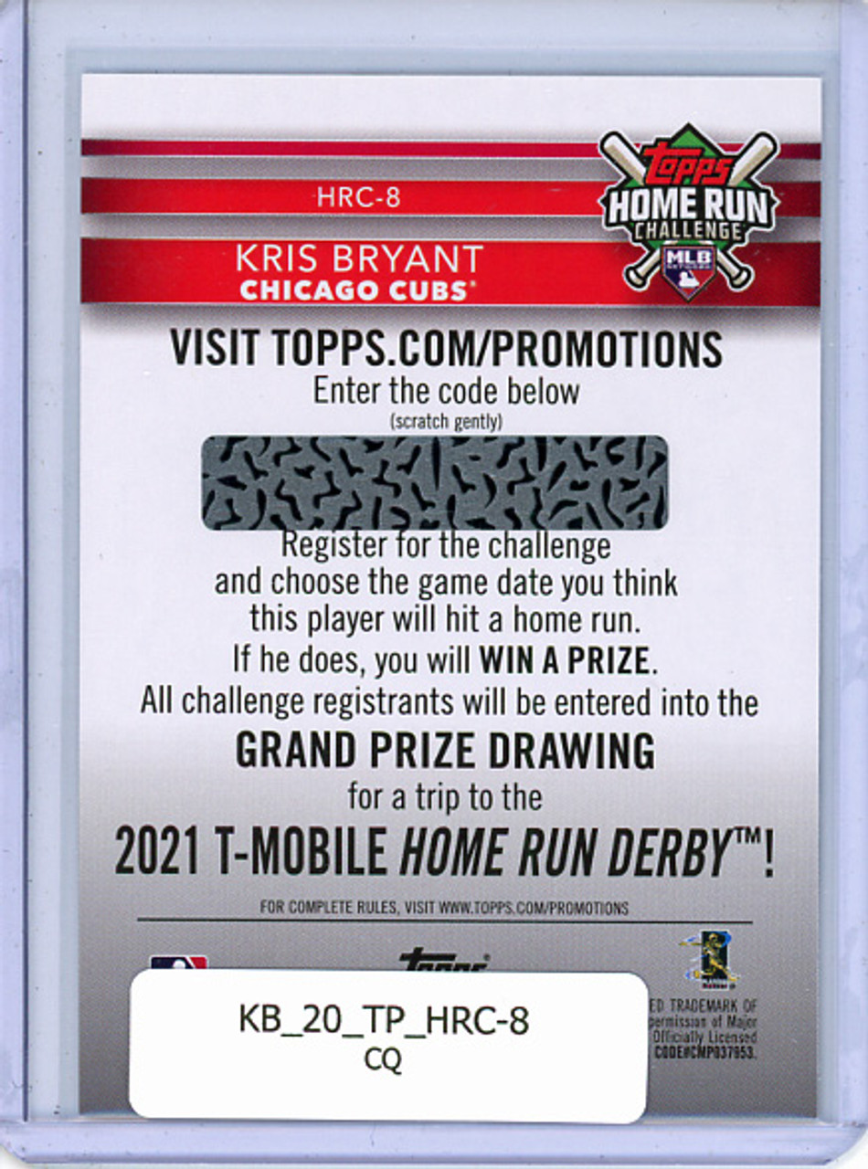 Kris Bryant 2020 Topps, Home Run Challenge Code Cards #HRC-8 (CQ)