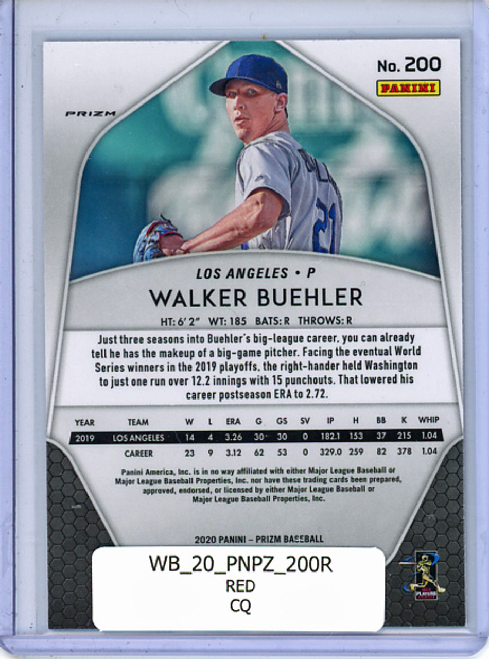 Walker Buehler 2020 Prizm #200 Red (CQ)