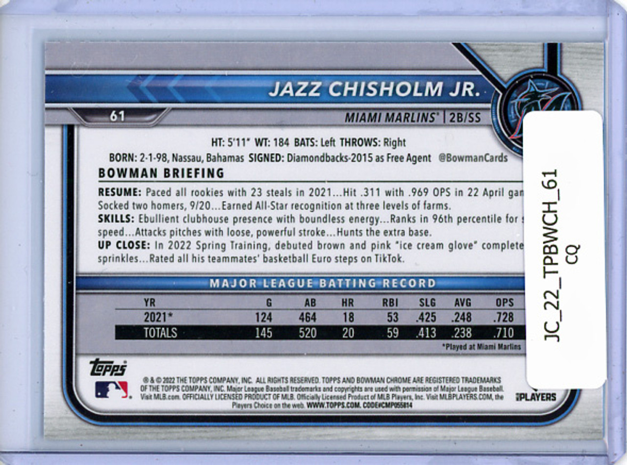 Jazz Chisholm Jr. 2022 Bowman Chrome #61 (CQ)