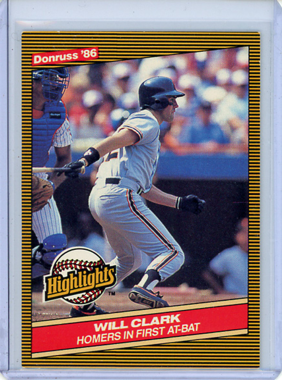 Will Clark 1986 Donruss, Highlights #1 (CQ)