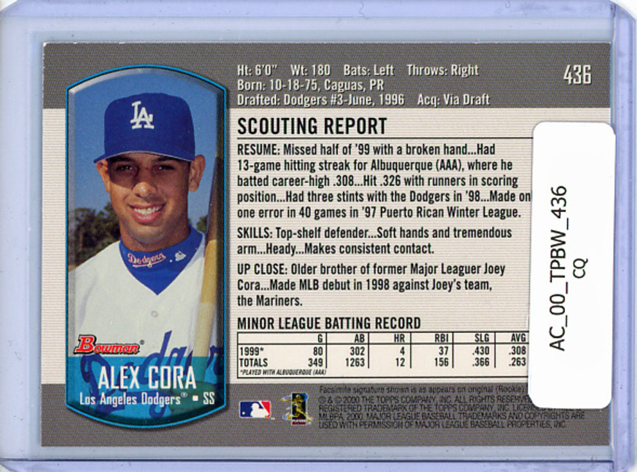 Alex Cora 2000 Bowman #436 (CQ)