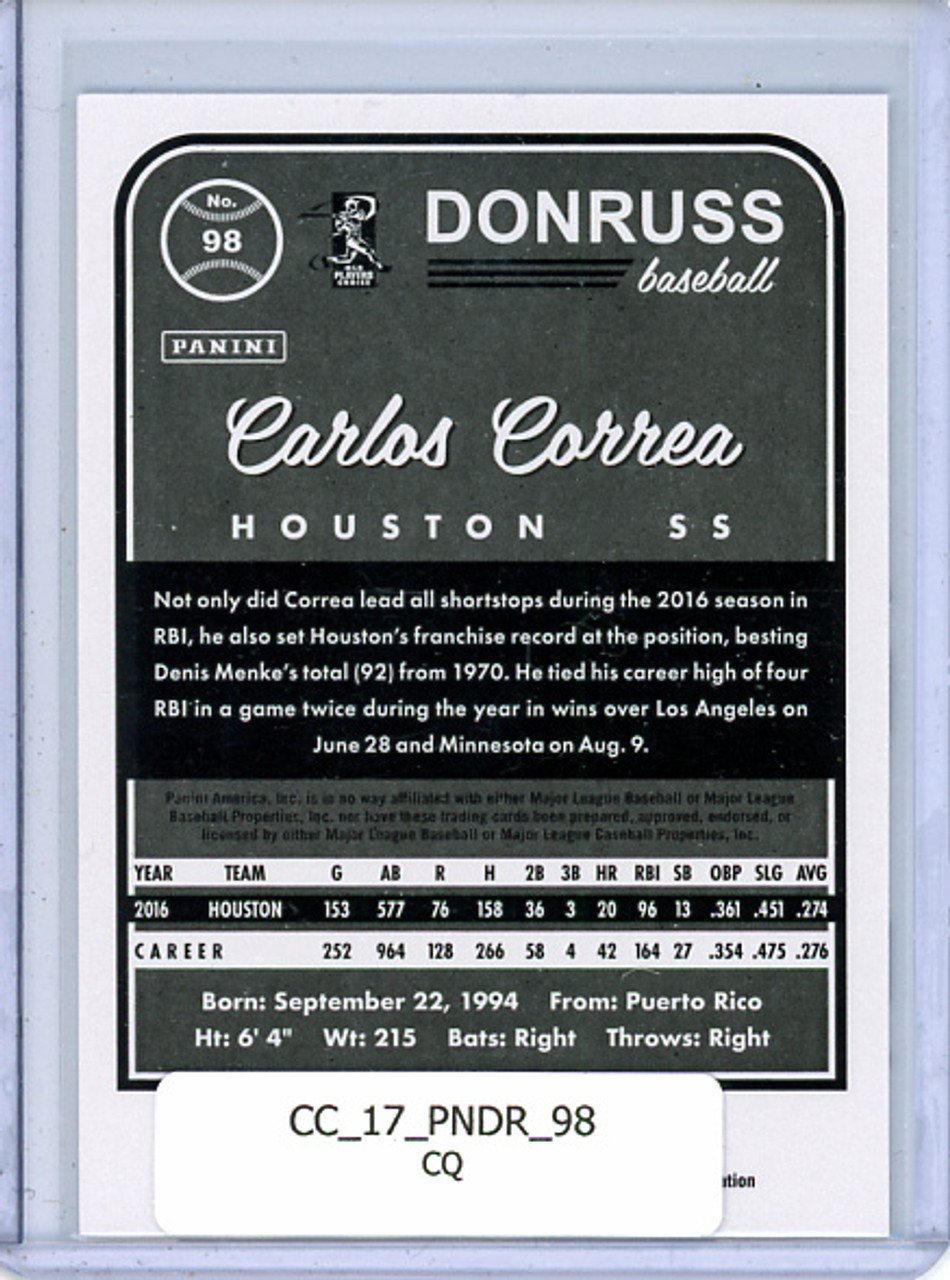 Carlos Correa 2017 Donruss #98 (CQ)