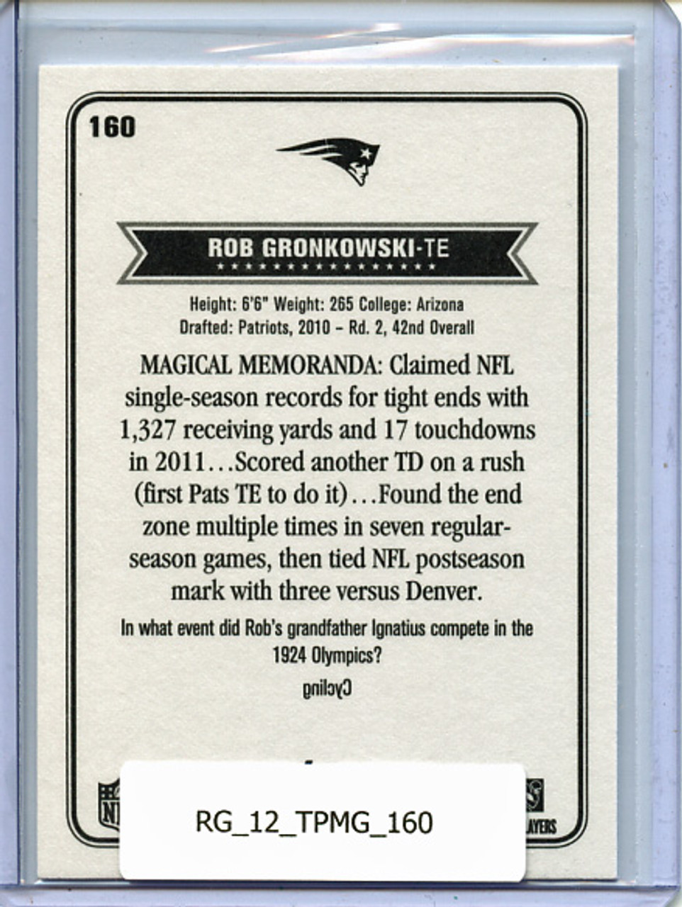 Rob Gronkowski 2012 Topps Magic #160