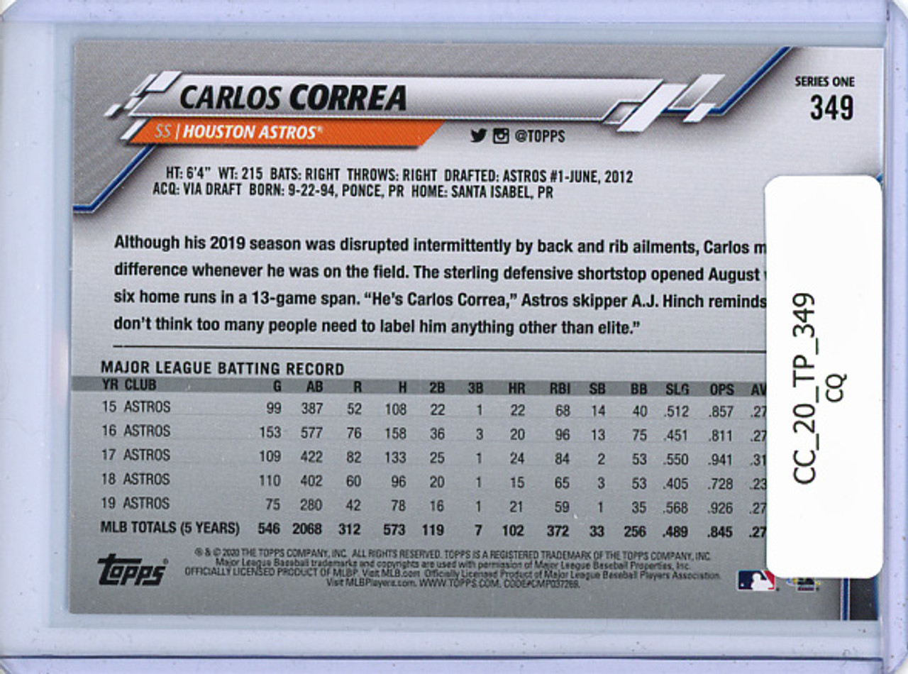 Carlos Correa 2020 Topps #349 (CQ)