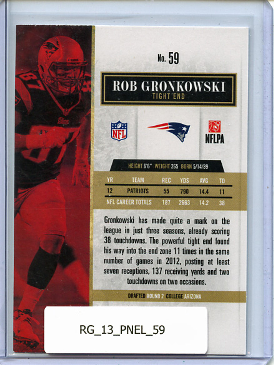 Rob Gronkowski 2013 Elite #59