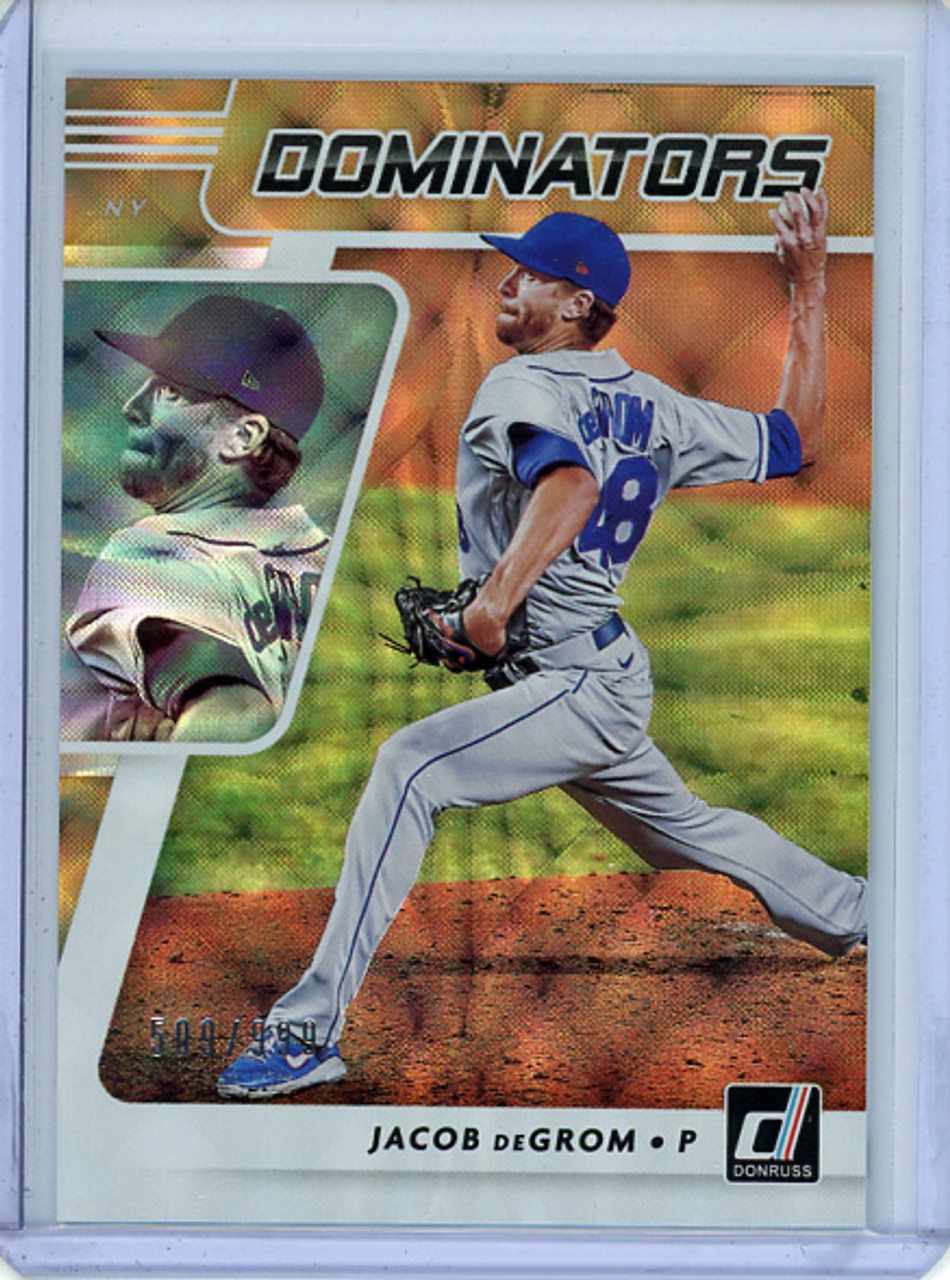 Jacob DeGrom 2021 Donruss, Dominators #DOM2 (#509/999) (CQ)