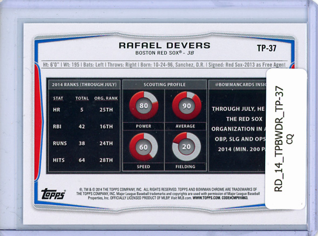 Rafael Devers 2014 Bowman Draft, Top Prospects #TP-37 (CQ)