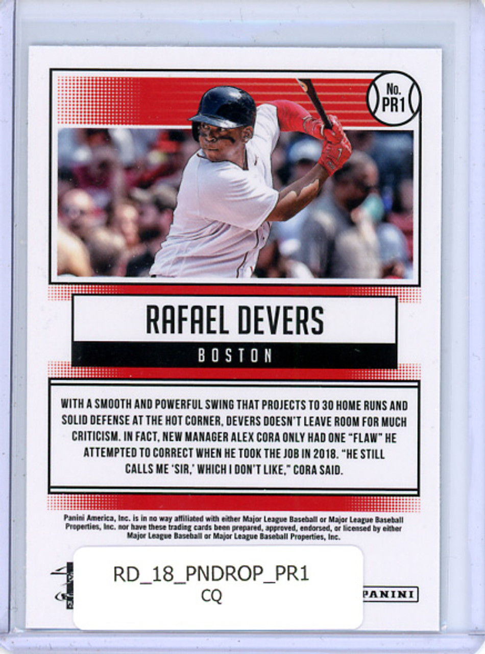 Rafael Devers 2018 Donruss Optic, Premiere Rookies #PR1 (CQ)