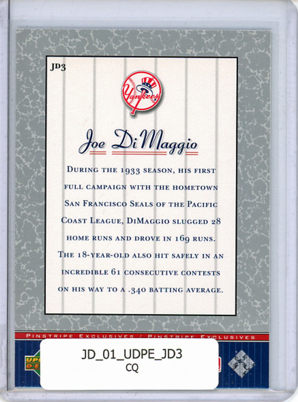 Joe DiMaggio 2001 Upper Deck Pinstripe Exclusives, DiMaggio #JD3 (CQ)