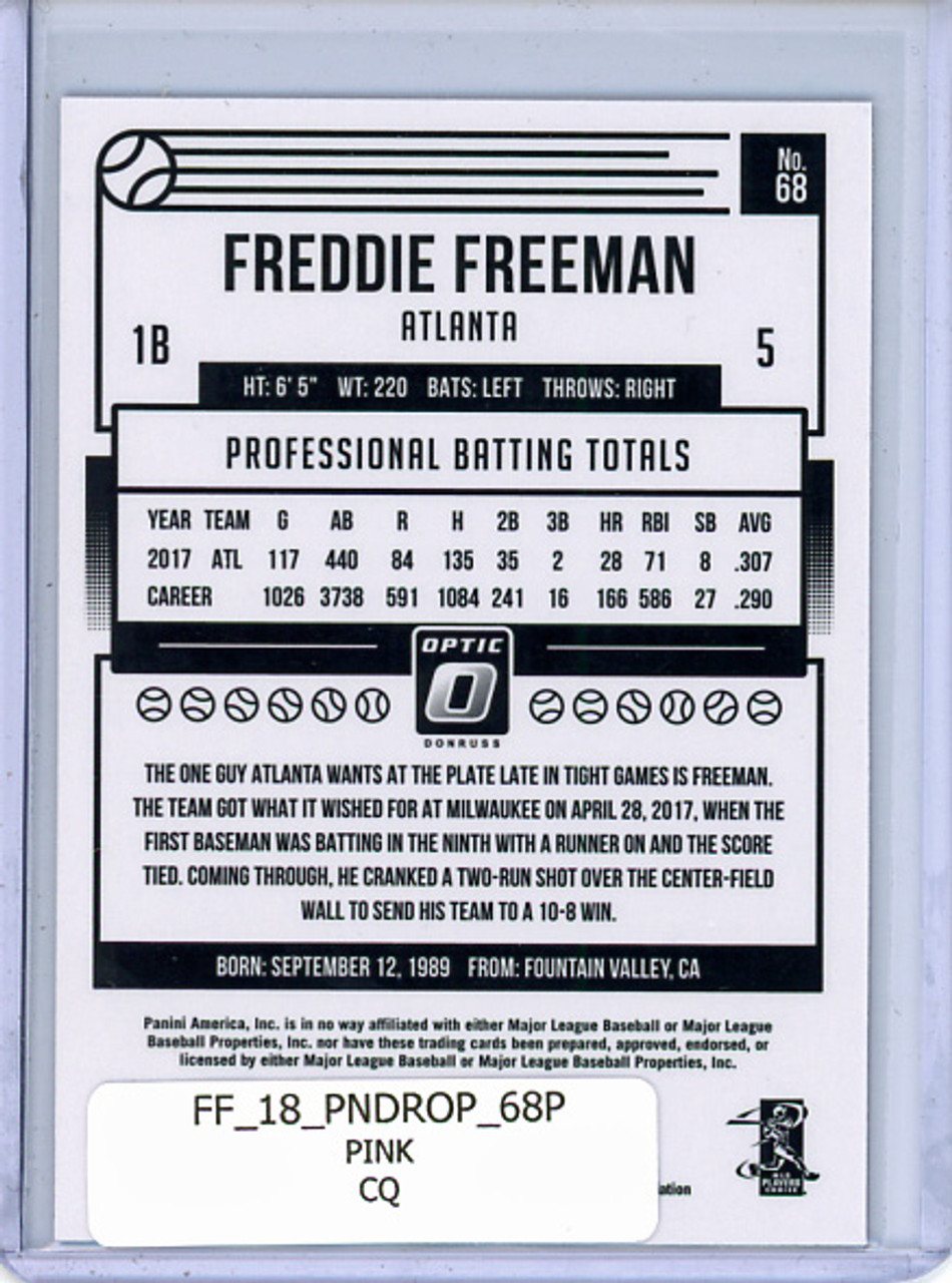 Freddie Freeman 2018 Donruss Optic #68 Pink (CQ)