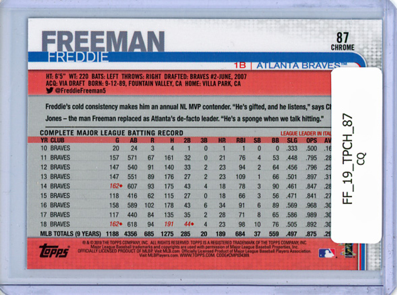 Freddie Freeman 2019 Topps Chrome #87 (CQ)
