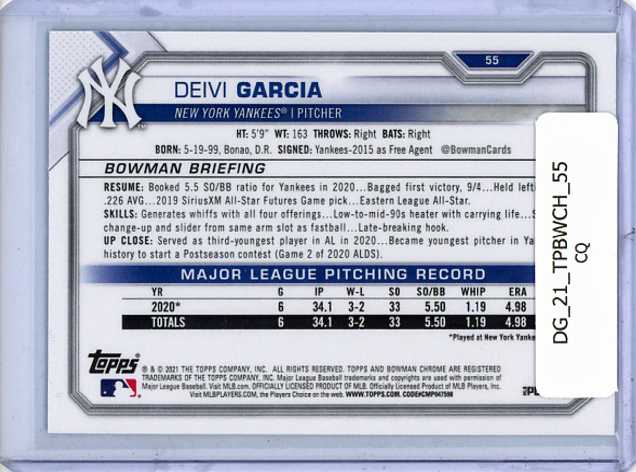 Deivi Garcia 2021 Bowman Chrome #55 (CQ)