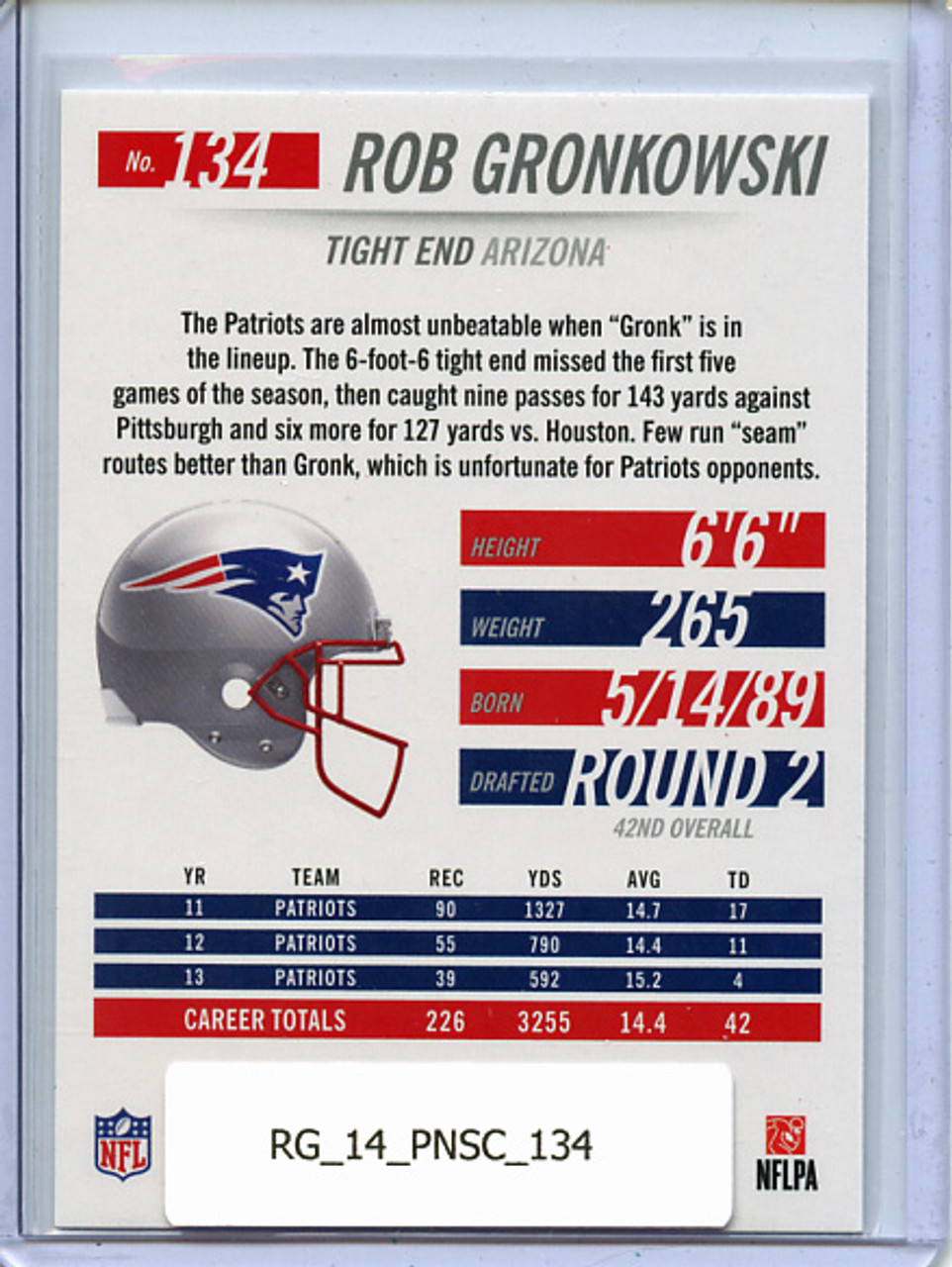 Rob Gronkowski 2014 Score #134