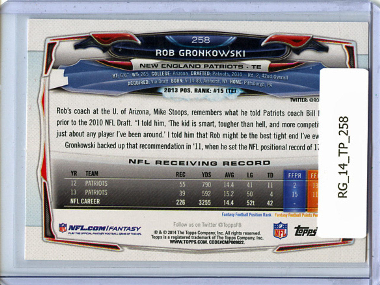 Rob Gronkowski 2014 Topps #258