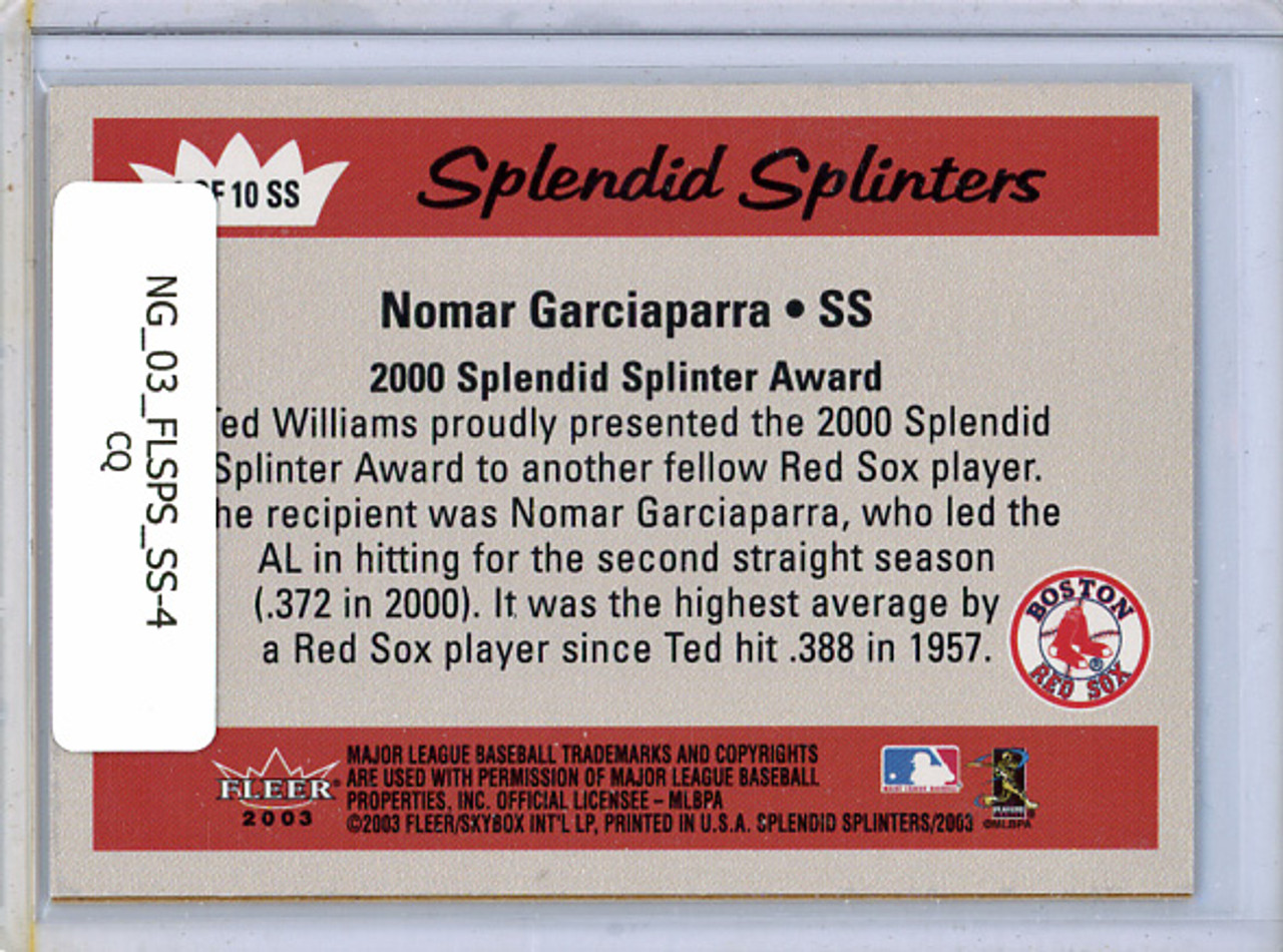 Nomar Garciaparra 2003 Splendid Splinters, Wood #SS-4 (CQ)