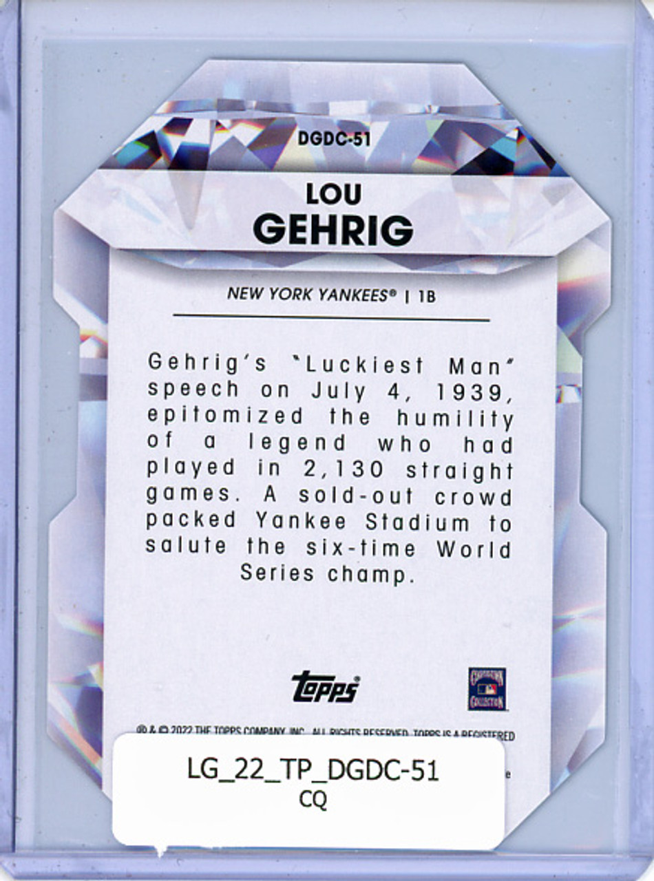 Lou Gehrig 2022 Topps, Diamond Greats Die Cuts #DGDC-51 (CQ)