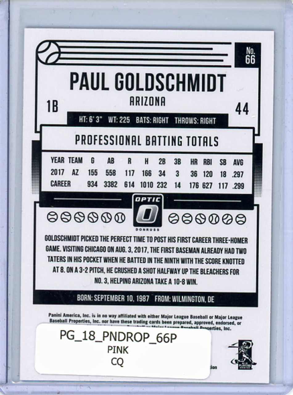 Paul Goldschmidt 2018 Donruss Optic #66 Pink (CQ)