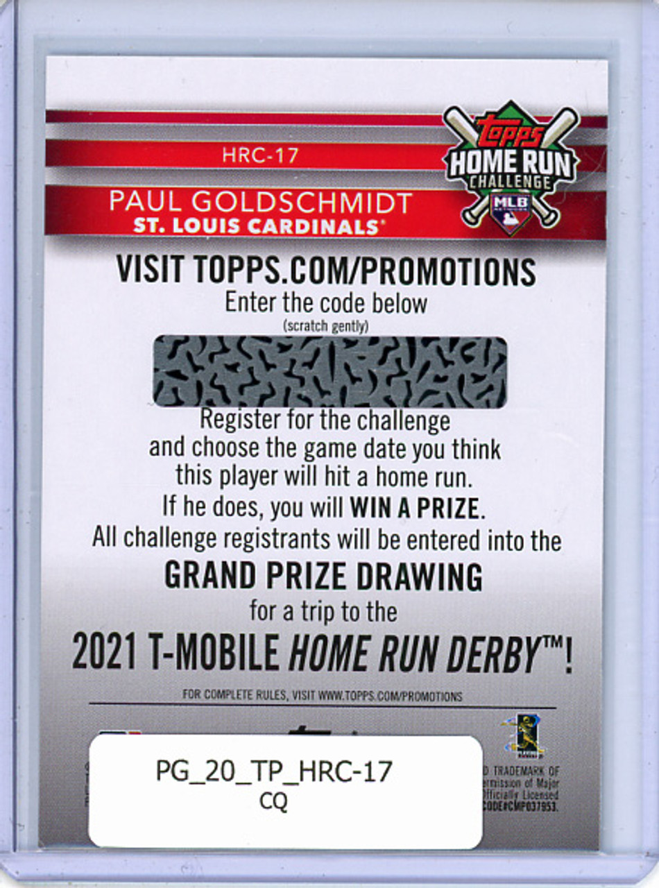 Paul Goldschmidt 2020 Topps, Home Run Challenge Code Cards #HRC-17 (CQ)