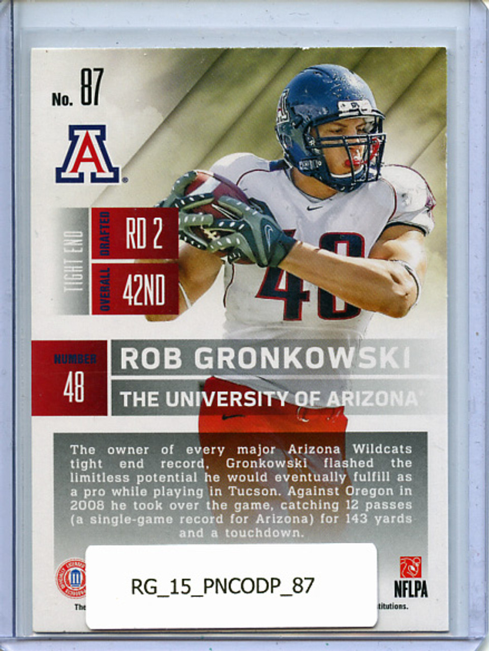 Rob Gronkowski 2015 Contenders Draft Picks #87