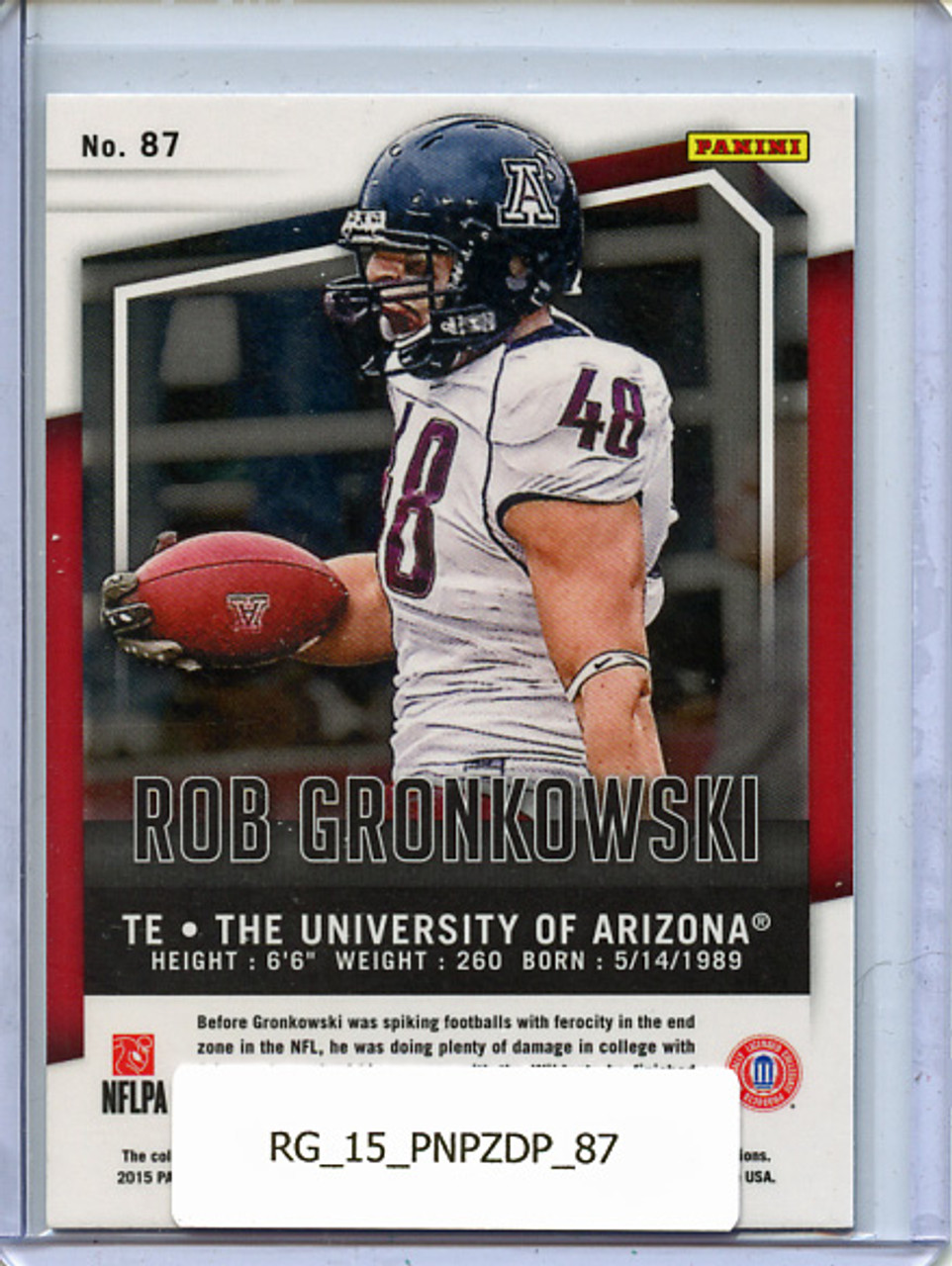 Rob Gronkowski 2015 Prizm Draft Picks #87