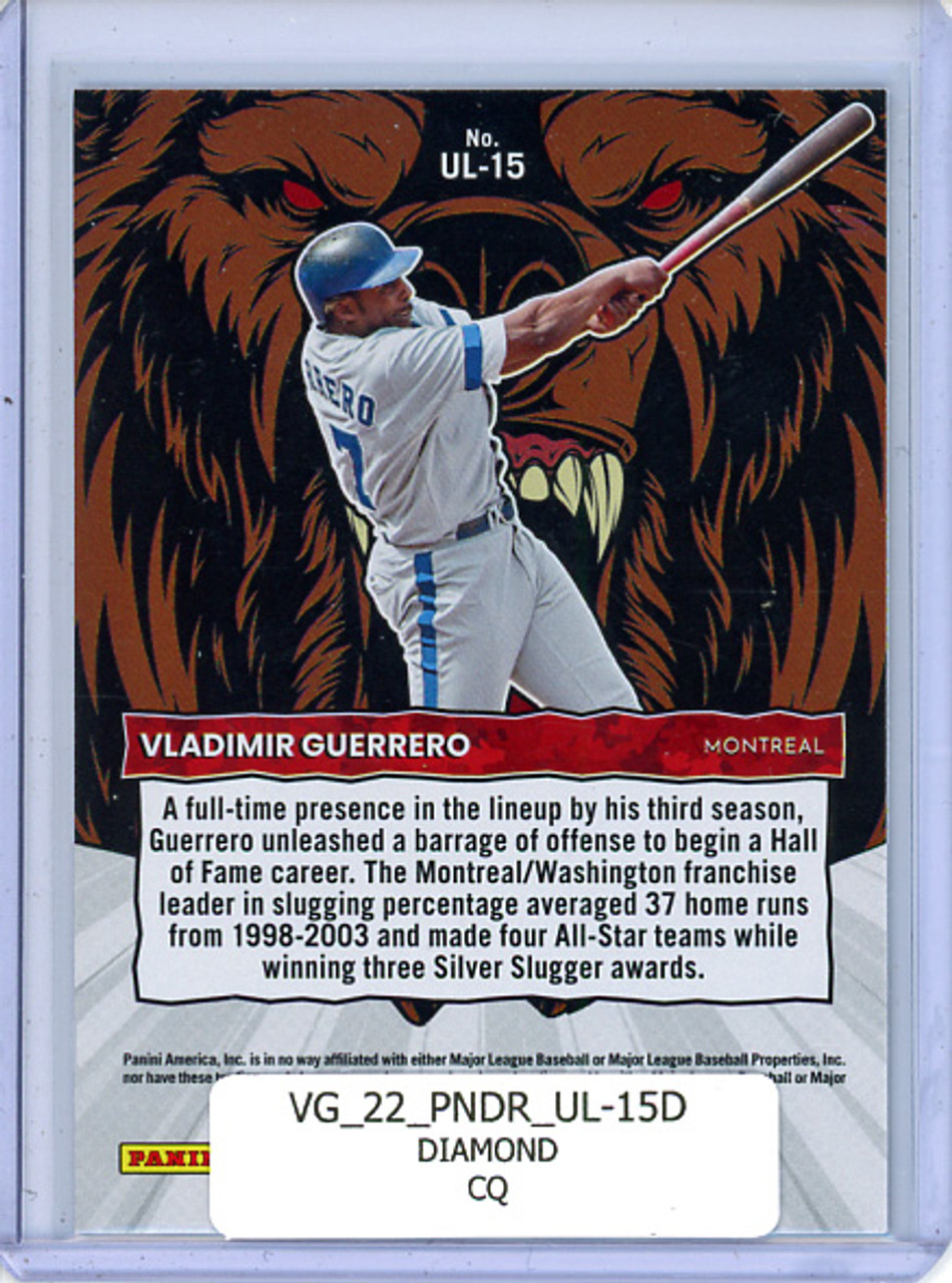 Vladimir Guerrero 2022 Donruss, Unleashed #UL-15 Diamond (CQ)