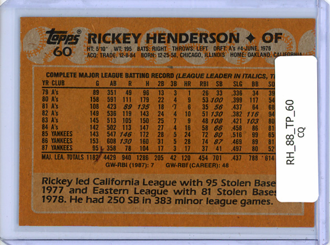 Rickey Henderson 1988 Topps #60 (CQ)