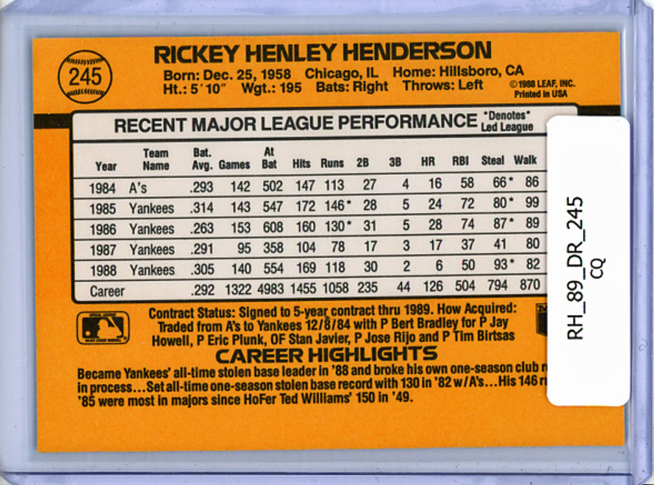 Rickey Henderson 1989 Donruss #245 (CQ)