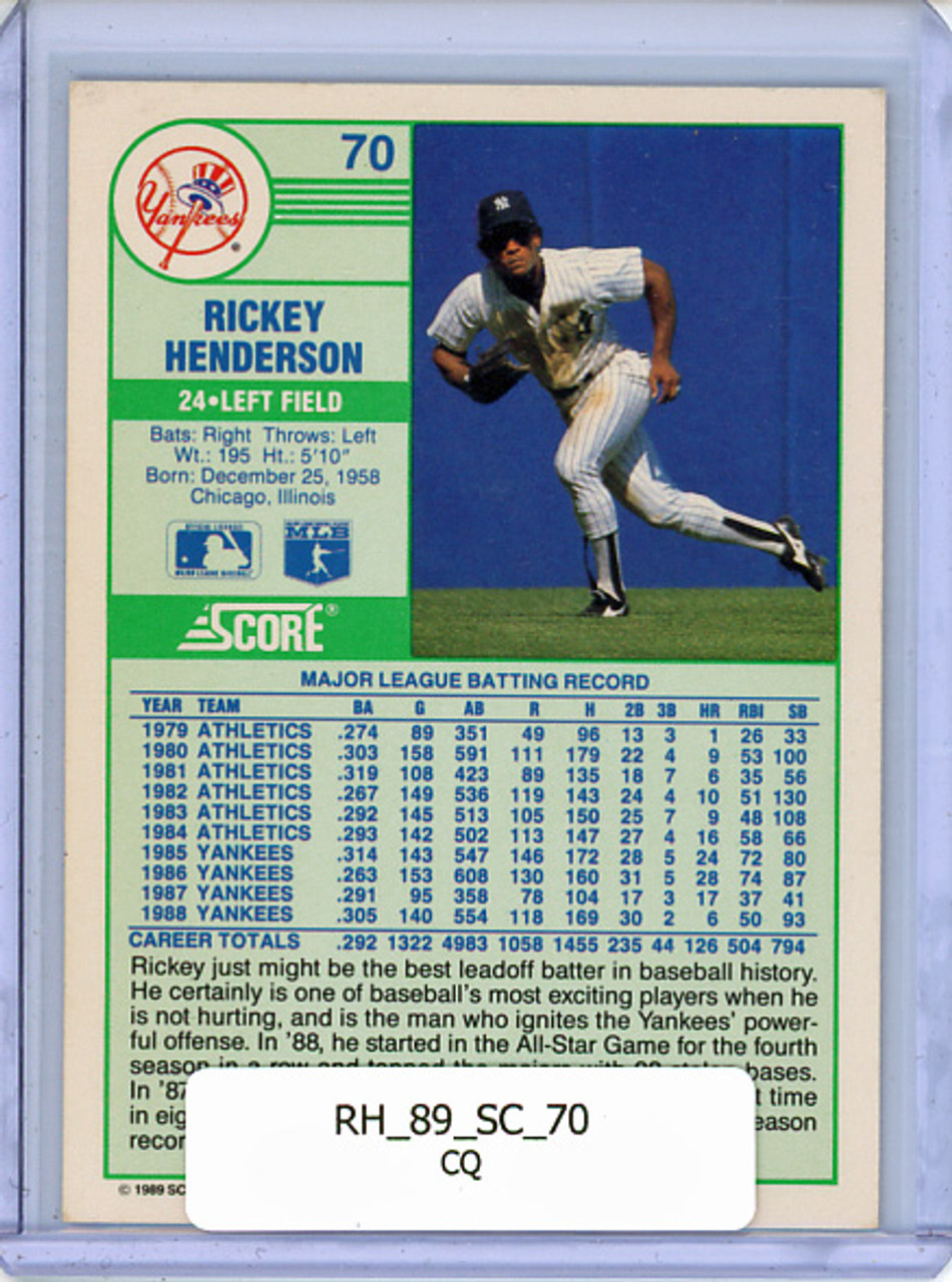 Rickey Henderson 1989 Score #70 (CQ)