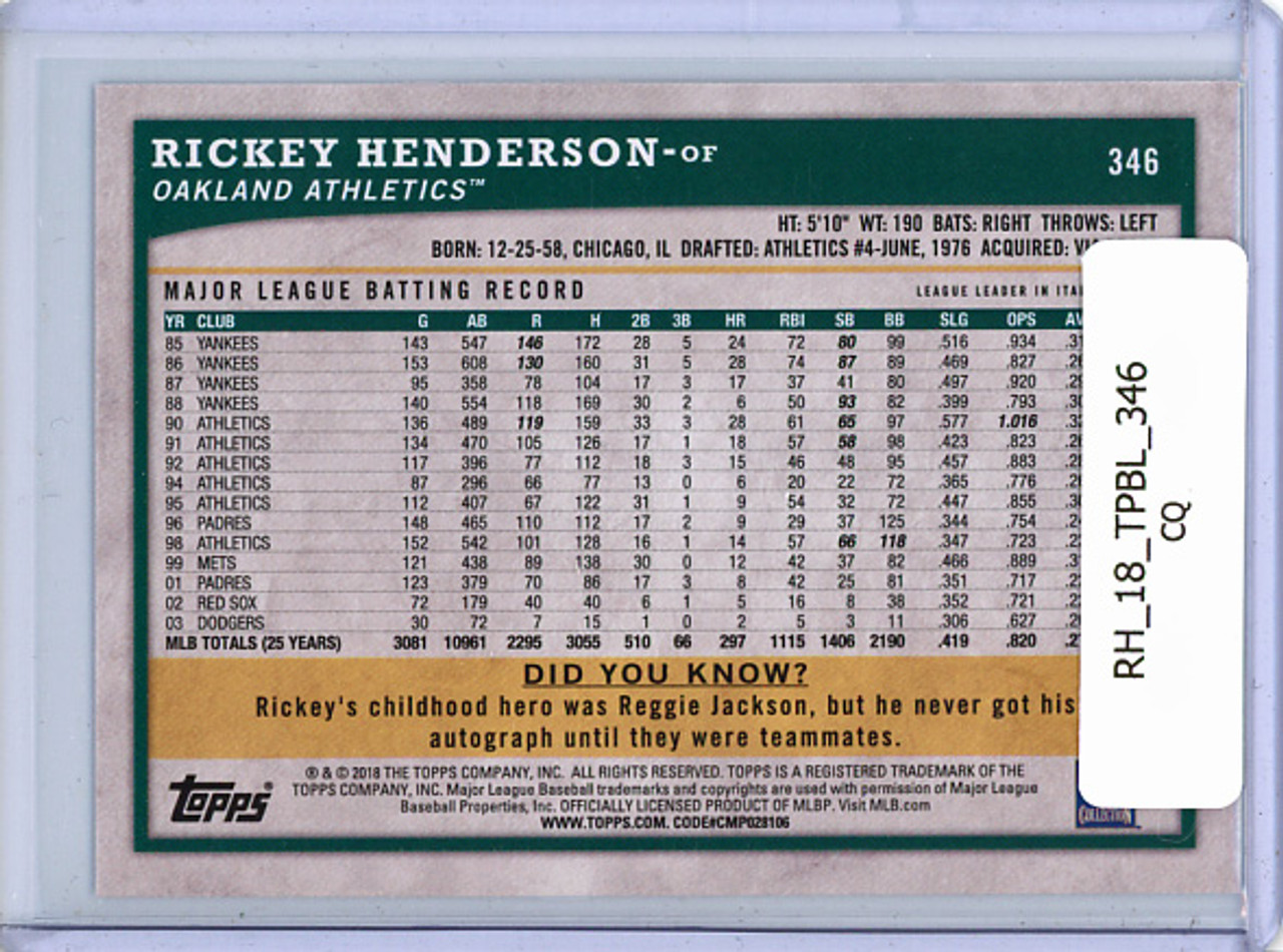 Rickey Henderson 2018 Big League #346 (CQ)
