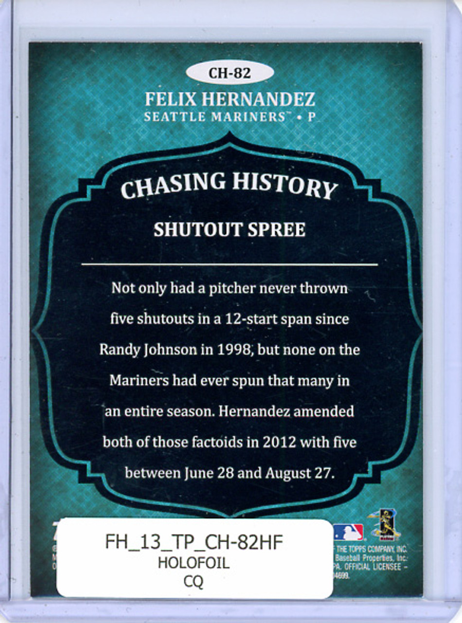 Felix Hernandez 2013 Topps, Chasing History #CH-82 Holofoil (CQ)