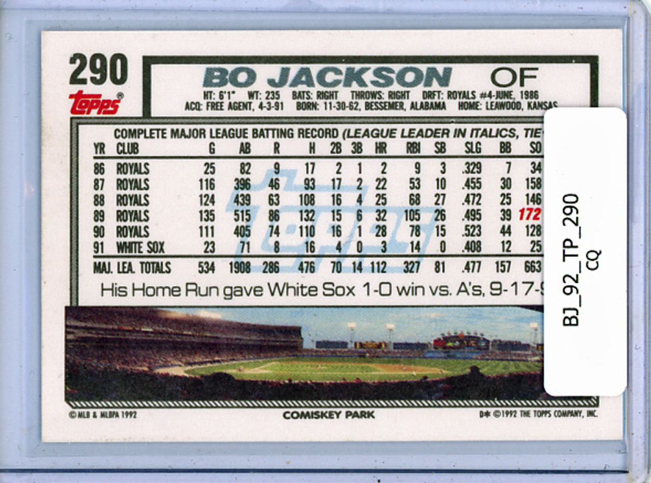 Bo Jackson 1992 Topps #290 (CQ)