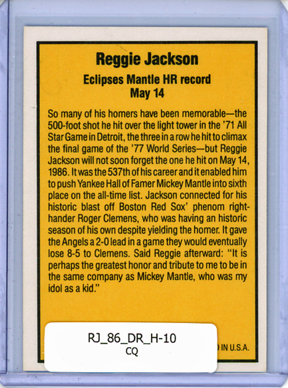 Reggie Jackson 1986 Donruss, Highlights #10 (CQ)