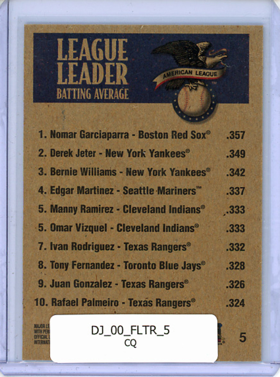 Nomar Garciaparra, Derek Jeter, Bernie Williams 2000 Tradition #5 League Leader - AL Batting Average (CQ)