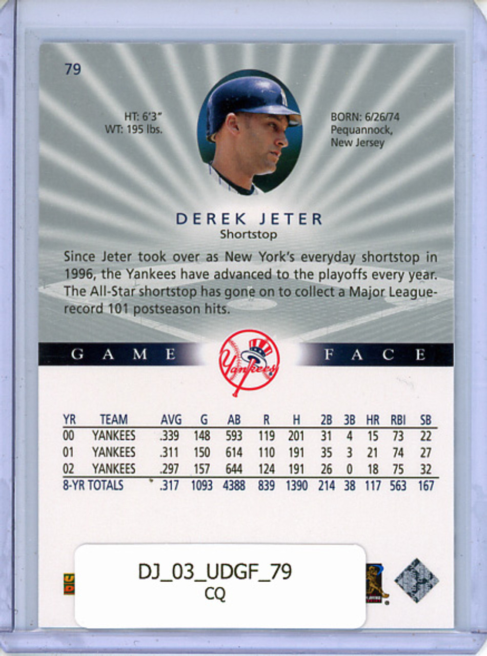 Derek Jeter 2003 UD Game Face #79 (CQ)