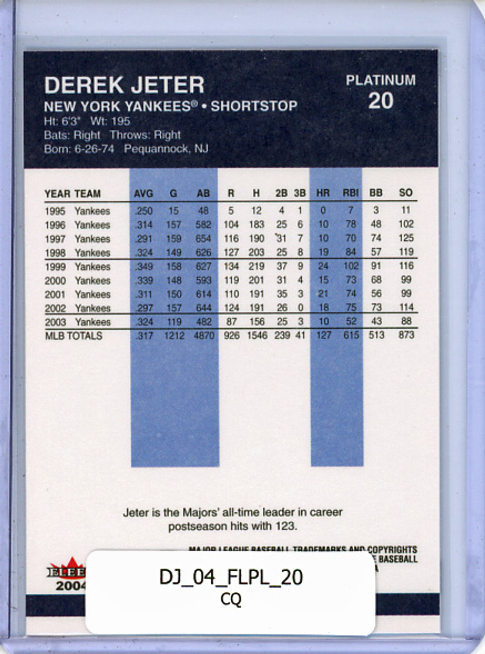 Derek Jeter 2004 Platinum #20 (CQ)