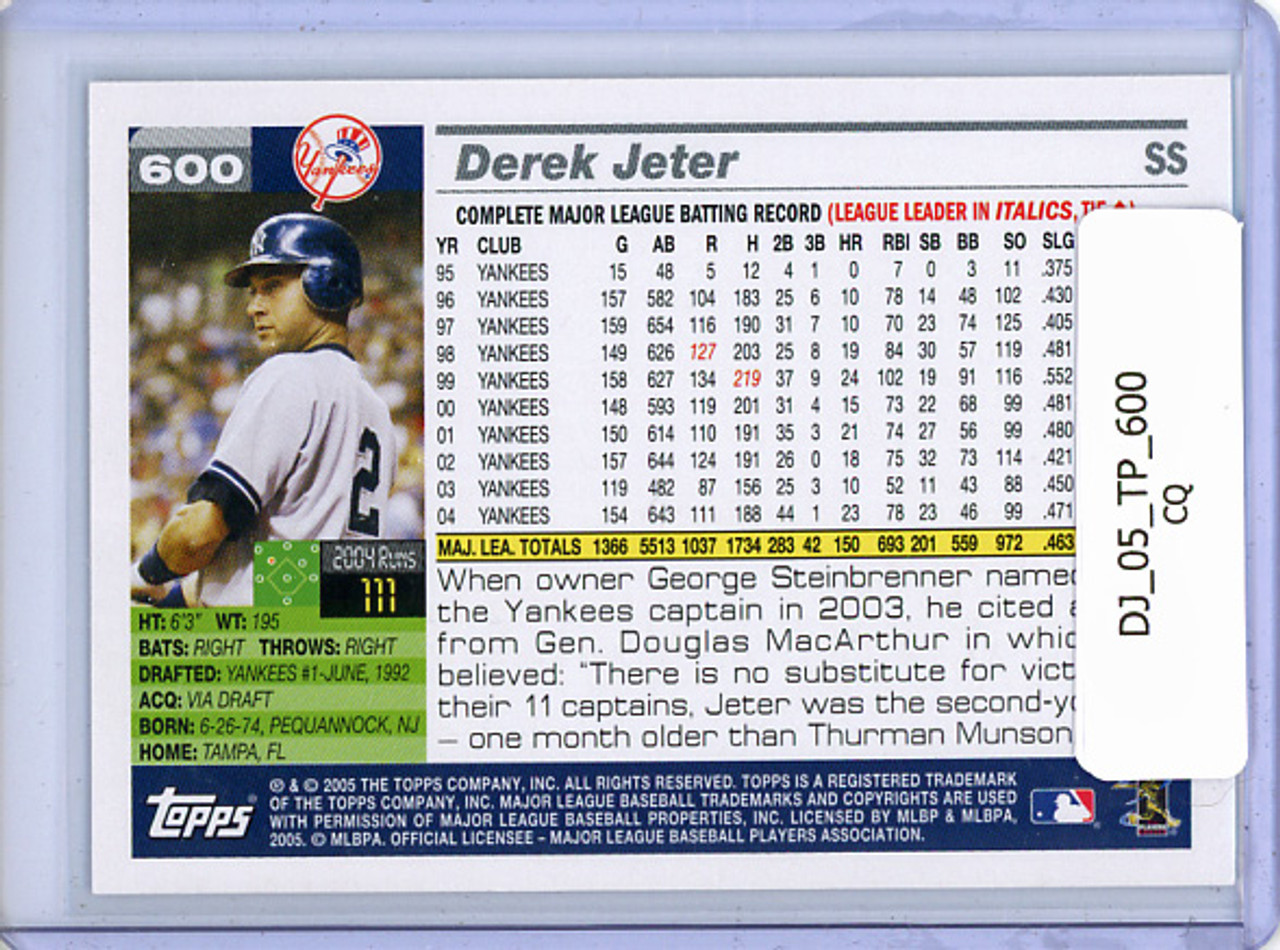 Derek Jeter 2005 Topps #600 (CQ)