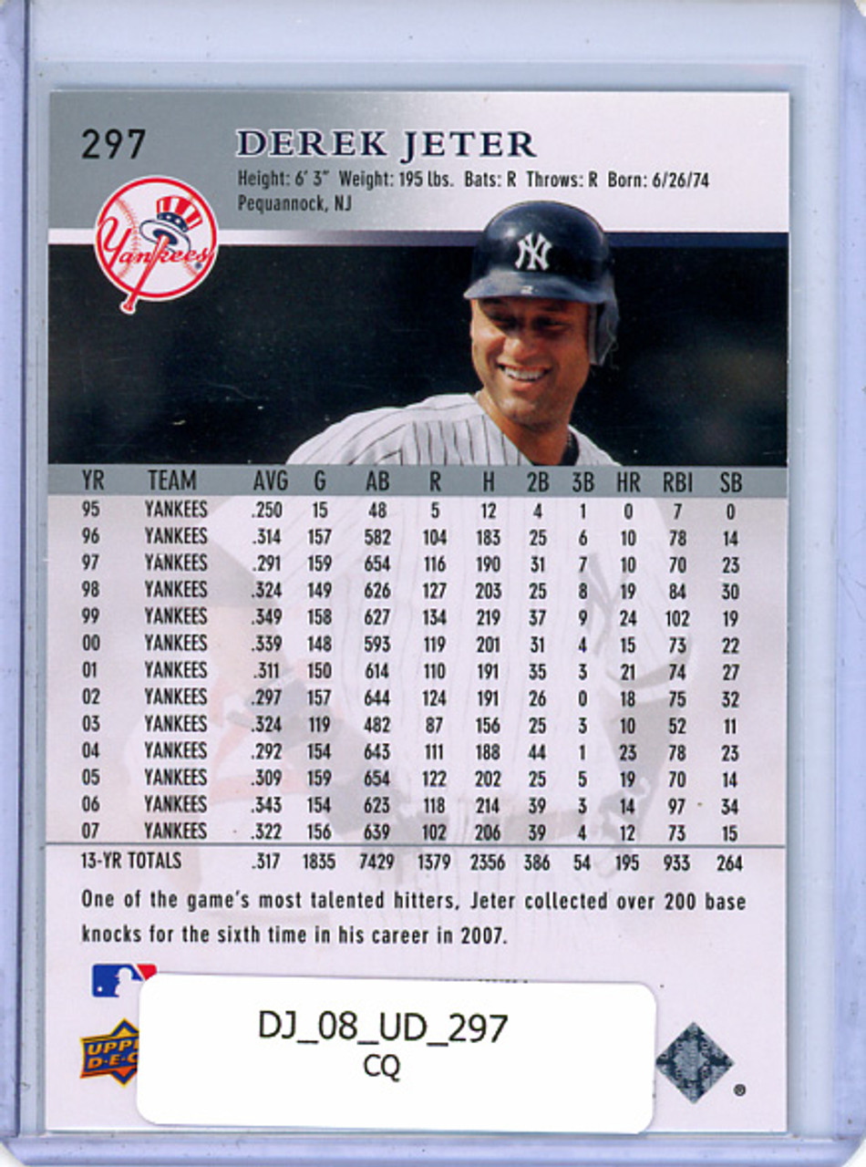 Derek Jeter 2008 Upper Deck #297 (CQ)