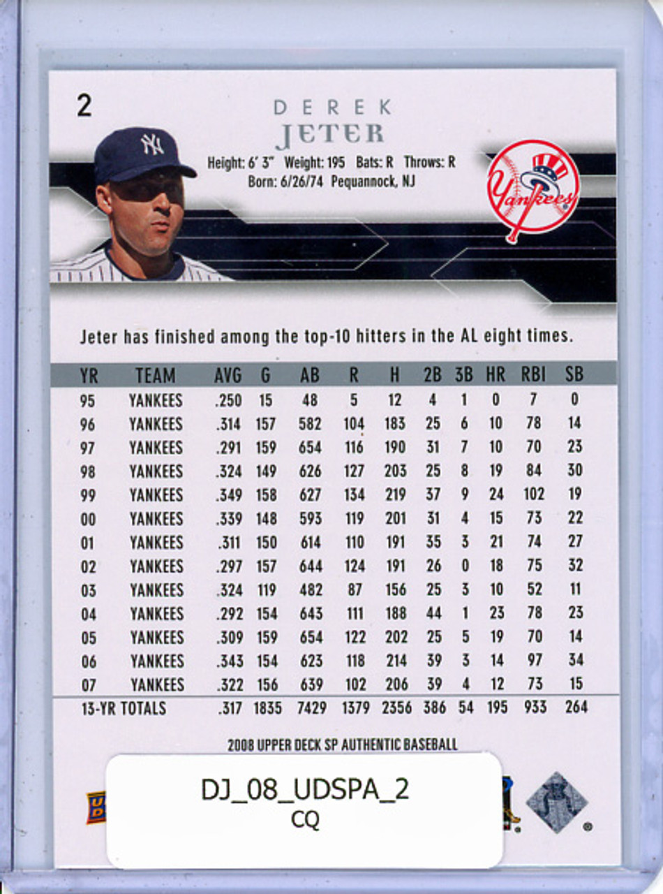 Derek Jeter 2008 SP Authentic #2 (CQ)