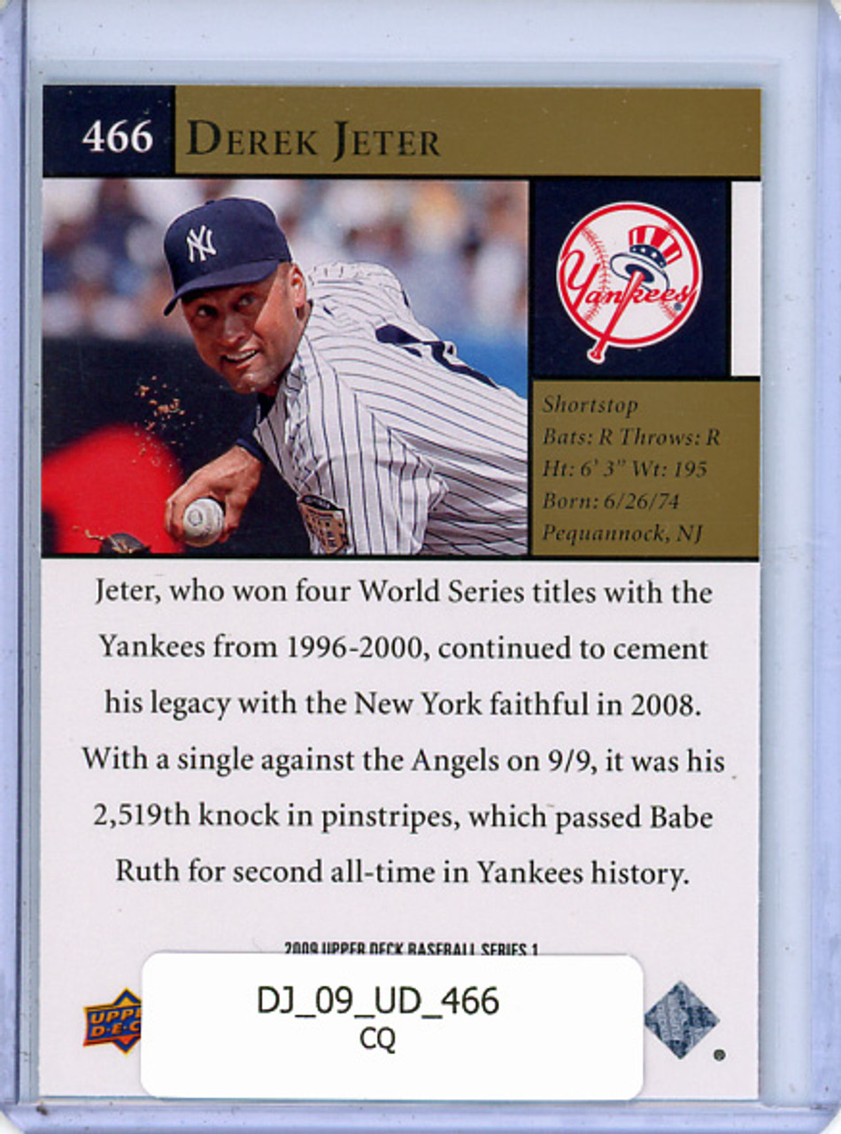 Derek Jeter 2009 Upper Deck #466 Season Highlights (CQ)