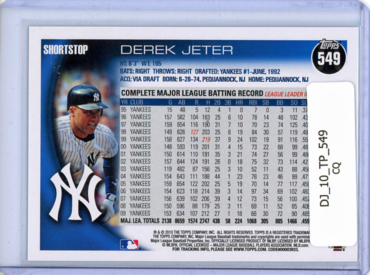 Derek Jeter 2010 Topps #549 (CQ)