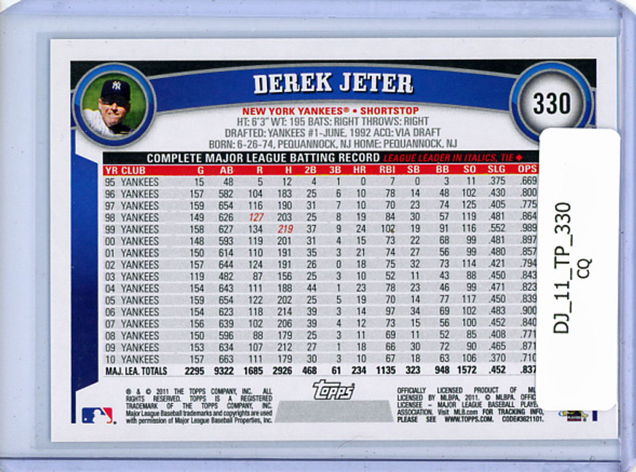 Derek Jeter 2011 Topps #330 (CQ)