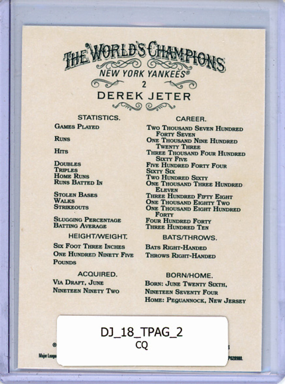 Derek Jeter 2018 Allen & Ginter #2 (CQ)