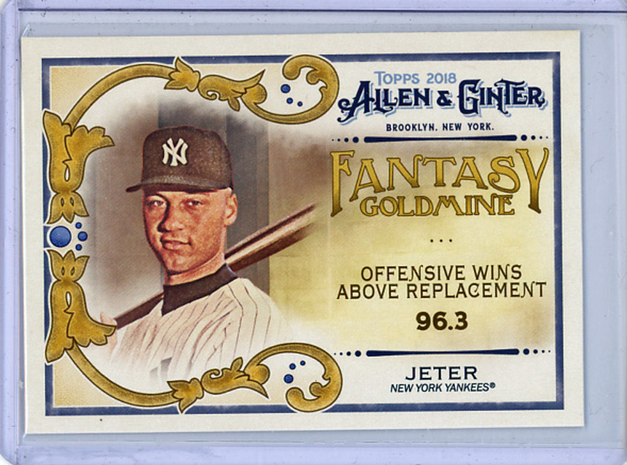 Derek Jeter 2018 Allen & Ginter, Fantasy Goldmine #FG-8 (CQ)