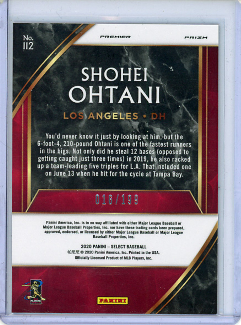 Shohei Ohtani 2020 Select #112 Premier Red (#016/199) (CQ)